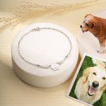 Bracciale personalizzato con zampa d'animale e ali d'angelo con nome inciso Regalo di memoria per gli amanti degli animali domestici