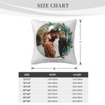 Taie d'oreiller personnalisée avec photo et texte Décoration d'intérieur Anniversaire Saint-Valentin Cadeau pour couple Famille