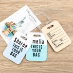 Personlig rolig färgglad resväska med namn och adress födelsedag julklapp för reseälskare