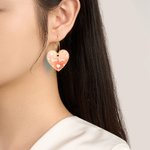 Boucles d'oreilles personnalisées en forme de coeur Accessoires de mode Tournée de concerts Cadeau d'anniversaire pour les amoureux de la musique