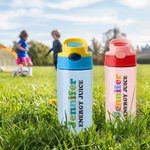 Personalised Colourful Name Sport Water Bottle with Straw Children's Day Back to School Gift for Kids