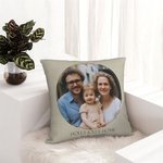 Taie d'oreiller personnalisée avec photo et texte Décoration d'intérieur Anniversaire Saint-Valentin Cadeau pour couple Famille