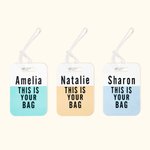 Personlig rolig färgglad resväska med namn och adress födelsedag julklapp för reseälskare