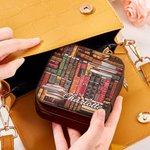 Personalized Library Book Retro Design Jewelry Box with Name Gift for Her