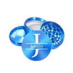 Personalized Tobacco Herb Spice Grinder Monogram Metal Crusher with Mesh Sieve and Mini Scraper Gift for Tobacco Spice Lover