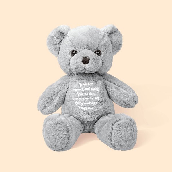 Ourson souvenir personnalisé avec petite urne et message Sympathie Cadeau commémoratif pour les personnes en deuil