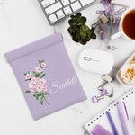 Pochette à Bijoux Personnalisée Fleur de Naissance avec Fermeture Automatique Porte-monnaie Floral Cadeau d'Anniversaire Fête de Mariage pour Elle