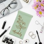 Personalizado Nacimiento Flor Squeeze Top Funda de gafas de cuero con nombre Cumpleaños Dama de honor Regalos para la familia amigo