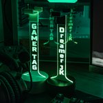 Gepersonaliseerde acryl Gamertag hoofdtelefoonstandaard met naam Multi-Color licht Gaming accessoires verjaardag kerstcadeau voor gamers