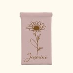 Personalizado Nacimiento Flor Squeeze Top Funda de gafas de cuero con nombre Cumpleaños Dama de honor Regalos para la familia amigo