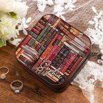 Personalized Library Book Retro Design Jewelry Box with Name Gift for Her