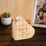 Portacandele a forma di cuore in legno inciso personalizzato Regalo commemorativo per amici di famiglia