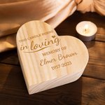 Portacandele a forma di cuore in legno inciso personalizzato Regalo commemorativo per amici di famiglia