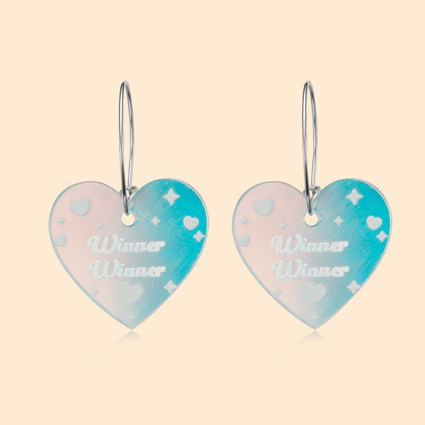 Boucles d'oreilles personnalisées en forme de coeur Accessoires de mode Tournée de concerts Cadeau d'anniversaire pour les amoureux de la musique
