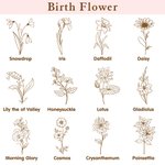 Personalizado Nacimiento Flor Squeeze Top Funda de gafas de cuero con nombre Cumpleaños Dama de honor Regalos para la familia amigo