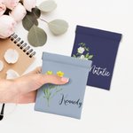 Pochette à Bijoux Personnalisée Fleur de Naissance avec Fermeture Automatique Porte-monnaie Floral Cadeau d'Anniversaire Fête de Mariage pour Elle