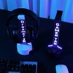 Gepersonaliseerde acryl Gamertag hoofdtelefoonstandaard met naam Multi-Color licht Gaming accessoires verjaardag kerstcadeau voor gamers