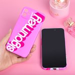 Coque de téléphone personnalisée rose Fashion Name Coque en TPU pour iPhone Cadeau pour Bestie Pink Lover Fashion Doll Fan