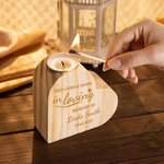 Portacandele a forma di cuore in legno inciso personalizzato Regalo commemorativo per amici di famiglia