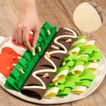 Tapis d'éveil Taco personnalisé pour animaux de compagnie pour une alimentation lente et une recherche naturelle de nourriture Jouet interactif pliabl
