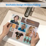 Personalised Photo Collage Mouse Pad Love Desk Mouse Mat with Text Computer Accessory Gift for Dad Mom Grandparent