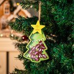 Adorno de madera 4D personalizado con nombre y purpurina Regalo de Navidad