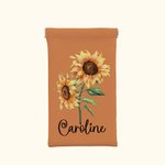 Personalizzato acquerello nascita fiore Squeeze Top viaggio occhiali caso con nome compleanno Natale damigella d'onore regalo per le donne ragazze