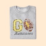 Sweatshirt à Col Rond Personnalisé avec Balle Lettre Pailletés et Nom Cadeau Jour de Match pour Amateur Sport de Balle