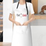 Personalized Waterproof Oxford Cloth Chef Apron with Name Housewarming Birthday Gift for Cooking Lover
