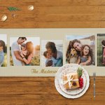 Personalisierte Familie Foto Collage Tischtuch mit Namen Esszimmer Dekoration Geburtstag Housewarming Geschenk für Familie