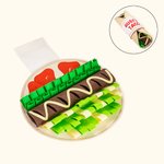 Tapis d'éveil Taco personnalisé pour animaux de compagnie pour une alimentation lente et une recherche naturelle de nourriture Jouet interactif pliabl