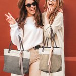 Sac en toile personnalisé avec poignée et ruban Wedding Bridesmaid Bridal Shower Bachelorette Gift for Bridesmaid Friends