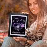 Personalized I Love You with All Our Heart Butterfly Frame with 1-9 Names Birthday Mother’s Day Gift for Mom Grandma