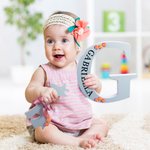 Alphabet Personnalisé avec Nom et Initiale Panneau de Lettre en Bois Décoration Maison Cadeau Baby Shower Noël pour Bébé Enfant