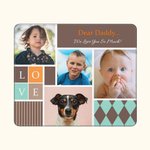 Personalised Photo Collage Mouse Pad Love Desk Mouse Mat with Text Computer Accessory Gift for Dad Mom Grandparent