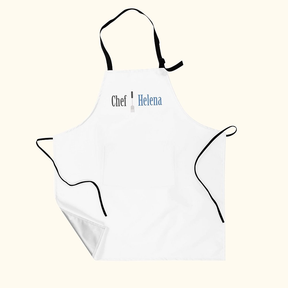 Tablier de chef en tissu Oxford imperméable et personnalisé avec nom Cadeau d'anniversaire de pendaison de crémaillère pour les amoureux de la cuisine