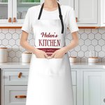 Personalized Waterproof Oxford Cloth Name Apron with Adjustable Neck Strap Housewarming Gift for Cooking Lover