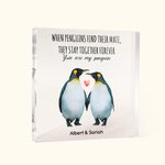 Personalized You're My Penguin Square Acrylic Plaque Valentine's Day Anniversary Gift for Her Him Couple