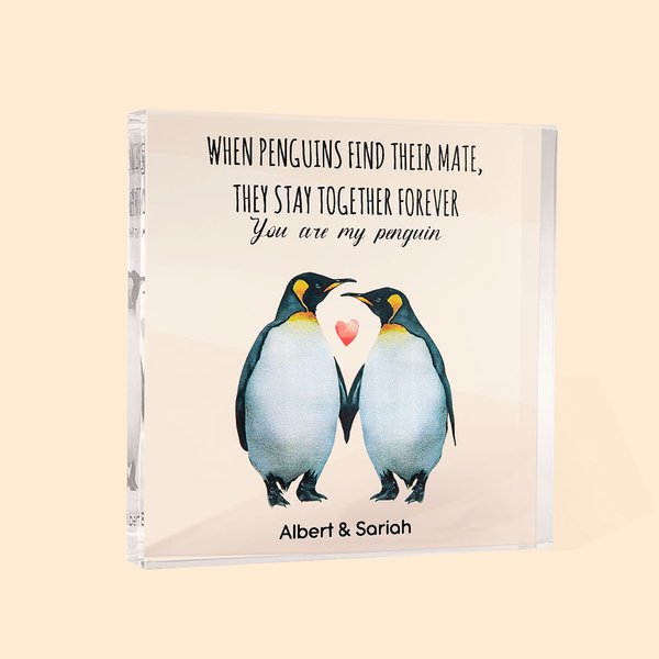 You're My Penguin Acrylic Plaque Valentine's Day Gift