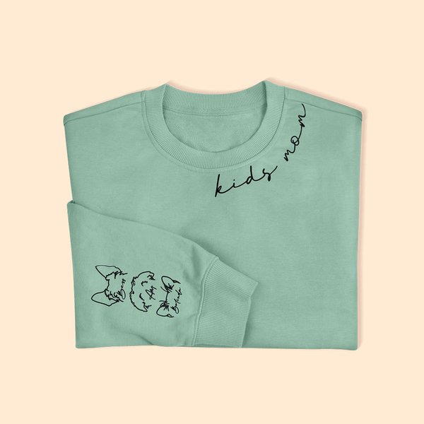 Personalized Pet Dog Cat Ear Multicolor Sweatshirt with Name Birthday Gift for Pet Lover