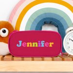 Personalizzato grande capacità doppio strato astuccio portamatite sacchetto con nome Forniture scolastiche Compleanno regalo di ritorno a scuola per i bambini