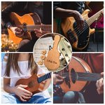 Coffret de rangement pour médiators en bois de cerisier avec 1-5 médiators Cadeau d'anniversaire pour joueur de guitare musicien