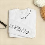 Personalised Pet Dog Cat Ear Multicolor Sweatshirt with Name Birthday Gift for Pet Lover