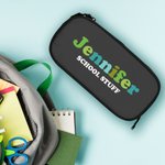 Personalizzato grande capacità doppio strato astuccio portamatite sacchetto con nome Forniture scolastiche Compleanno regalo di ritorno a scuola per i bambini