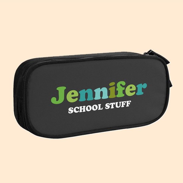 Gepersonaliseerde Grote Capaciteit Dubbellaagse Pencil Case Pouch Bag met Naam Schoolbenodigdheden Verjaardag Terug naar School Gift voor kinderen
