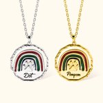 Médaille Personnalisée avec Prénom et Texte Gravés Collier Patte du Chien et Arc-en-Ciel Cadeau pour Souvenir d'un Animal de Compagnie