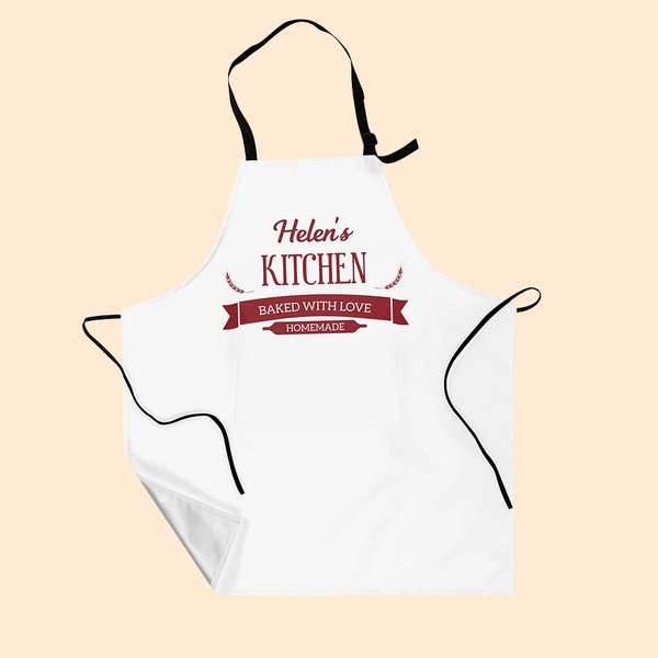Personalized Waterproof Oxford Cloth Name Apron with Adjustable Neck Strap Housewarming Gift for Cooking Lover