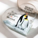 Personalised You're My Penguin Heart Shaped Acrylic Plaque Valentine's Day Anniversary Gift for Couple