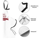 Personalized Waterproof Oxford Cloth Name Apron with Adjustable Neck Strap Housewarming Gift for Cooking Lover