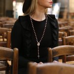 Personalized Multi-Color Rosary Beads Cross Necklace with Photo Memorial Gift for Women